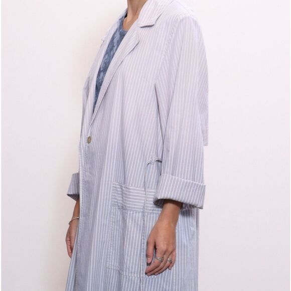 Raquel Allegra Jacket 90s‎ Retro Trench Tie Dye Coat Sz M - Picture 2 of 2